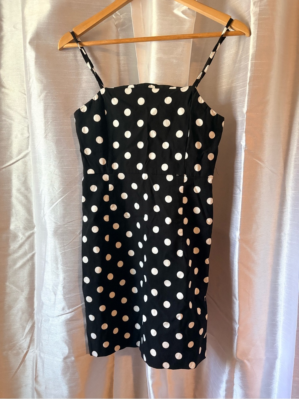 Black Polka Dot Spaghetti Strap Dress Size M